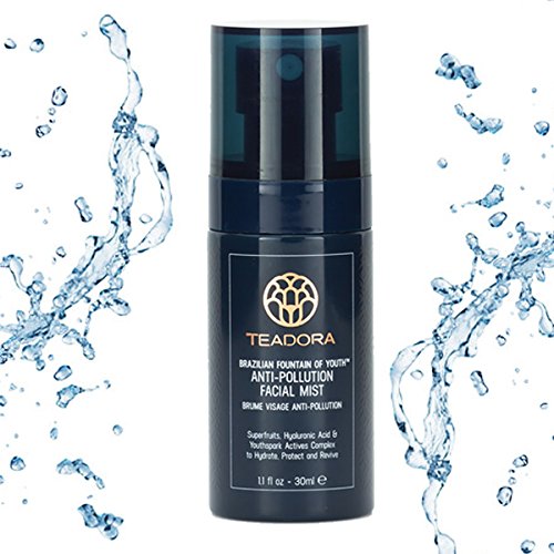 Antioxidant Rich, Hyaluronic Acid, Vegan, Anti-Pollution, Anti-Aging Facial Mist by Teadora with Superfoods for Luminous Skin.