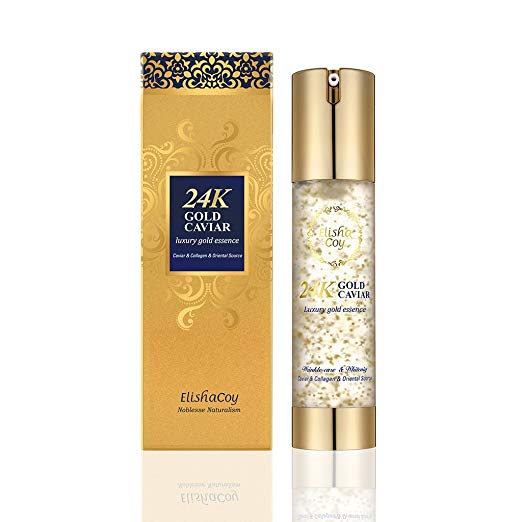 [EC ELISHACOY] 24K Gold Caviar Luxury Gold Essence 1.69 fl. oz. (50ml) – Total Skin Care for Complex Skin Trouble (AntiAging AntiWrinkle Firming Lift Korean Skin Care)