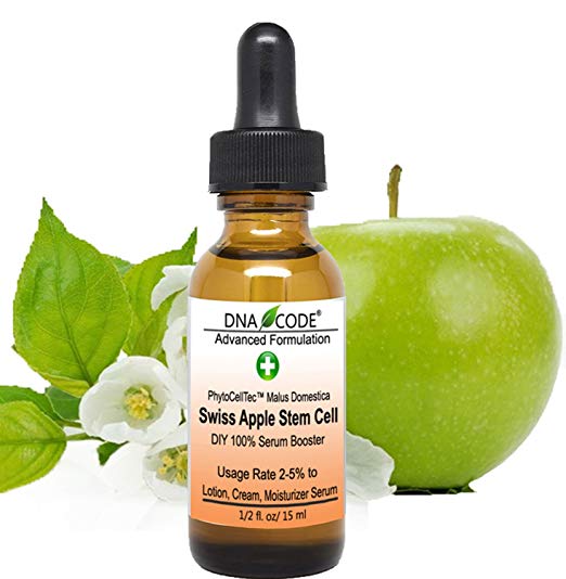 Anti-Aging. DIY Swiss Apple Stem Cell 100% Serum Booster. Remove Wrinkles, Rebuild Collagen & Elastin