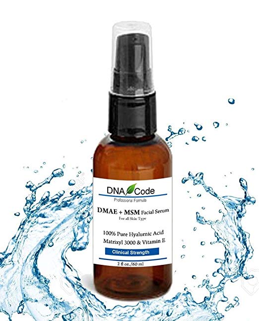 DNA Code®-Professional DMAE+MSM Firming Serum, 100% Pure Hyaluronic Acid +Matrixyl 3000