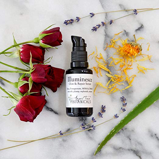 Illuminesce Glow & Repair Serum. Organic Facial Serum with MSM, DMAE and Calendula for Smoothing Fine Lines and Wrinkles