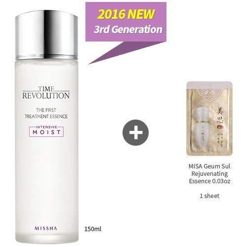 NEW Missha Time Revolution the First Treatment Essence Intensive Moist 5.07oz(150ml)+Sample1