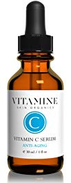 Organic Vitamin C Serum (25%) for Skin and Face | Tri-Blend Formula with C E Ferulic and Hyaluronic Acid | Powerful Anti Oxidant Repair Serum for Erasing Wrinkles and Blemishes (1 Ounce)