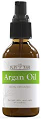 Pur365 Argan Oil For Face, Hair and Skin - Best Moisturizer For Dry Skin - 100% Pure and Organic - Superb Natural Hair Care, 4 oz.