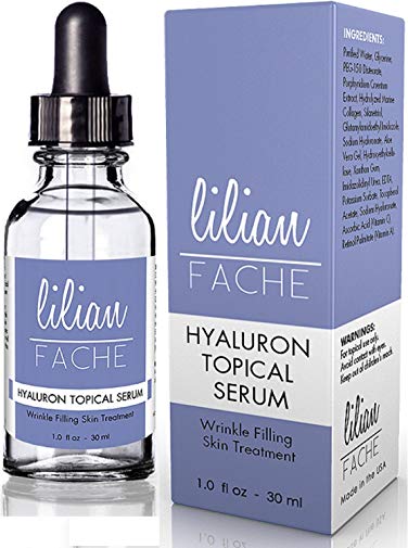 Wrinkle Filling Hyaluron (Hyaluronic Acid) Topical Serum From Lilian Fache - Highest Quality - Anti Aging Formula 30ml, Pack Of Three