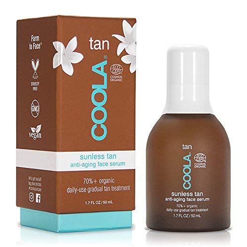 Coola Suncare Organic Sunless Tan Anti-Aging Face Serum, 1.7 Fl Oz