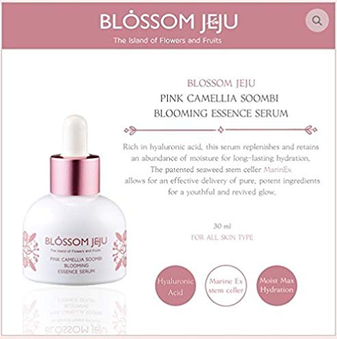 BLOSSOM JEJU Pink Camellia Soombi Blooming Essence Serum (Lifting essence) 30ml