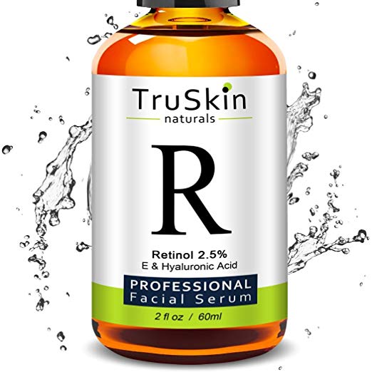 TruSkin RETINOL Serum for Wrinkles, Fine Lines - [BIG 2-OZ Bottle] - Vitamin A, E, Hyaluronic Acid, Organic Green Tea, Jojoba Oil, BEST Anti Wrinkle Facial Serum. 2oz