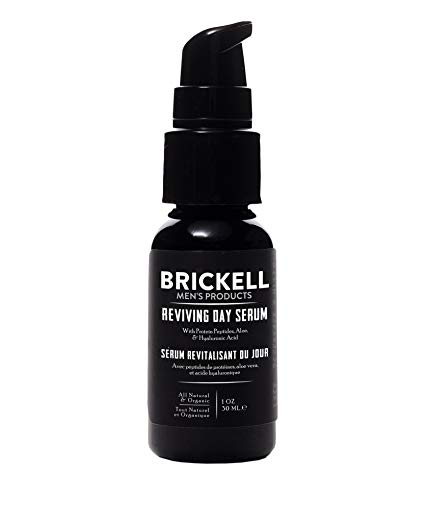 Brickell Men's Anti Aging Reviving Day Serum for Men – Natural & Organic - 1 oz - Scented