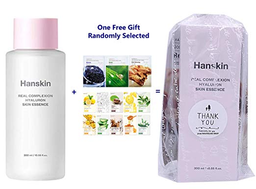 Hanskin Hyaluron Skin Essence Real Complexion Facial Moisturizer Hydrating with THANKYOU LABEL(10.55oz)