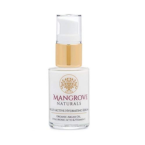 Mangrove Naturals Anti Aging Wrinkles - Gentle Organic Aloe Based Vitamin C Vegan Facial Cream Serum Firms, Tightens & Hydrates, Argan, Hyaluronic Acid Pure Plant Only, Day Night, Paraben Gluten Free