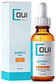 SUPER VITAMIN C SERUM - Anti Aging, Hyaluronic Acid, Collagen, Sea Kelp, EGF - Vit C For Natural Whitening, Wrinkle Repair Daily Facial Skin Care - Best for Face, Neck and Eyes - Look Younger