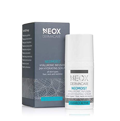 NeoMoist Hyaluronic Infusion 24 Hour Hydrating Serum by Neotec Kordan: Moisturize, Hydrate and Volume Enhance All Skin Types of Face, Neck or Neckline