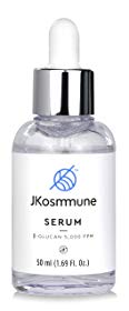 JKosmmune Serum Enriched with Pure Beta Glucan (5,000 PPM) - Nourishing, Brightening, Lifting and Moisturizing Multi-functional Serum for Rejuvenating Skin (1.69 Fl. Oz)