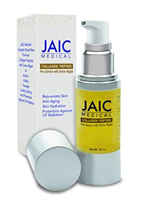 JAIC Anti Aging Serum, Collagen with Snow Algae for Natural Skin Care for Your Eyes at Night for Men and Women, 30 mL