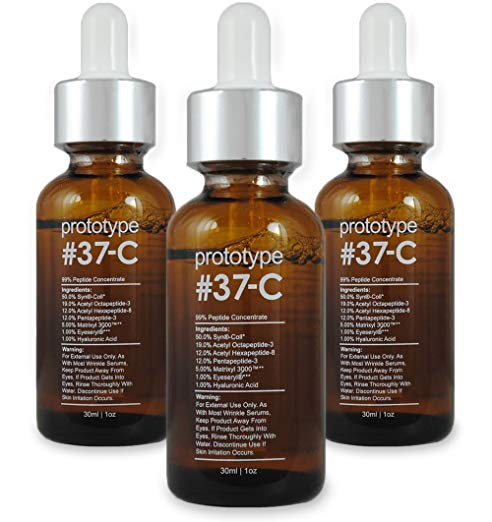 Prototype 37-C (3 Pack) - Age & Wrinkle Serum with 99% Peptide Concentration - Feel Young Again